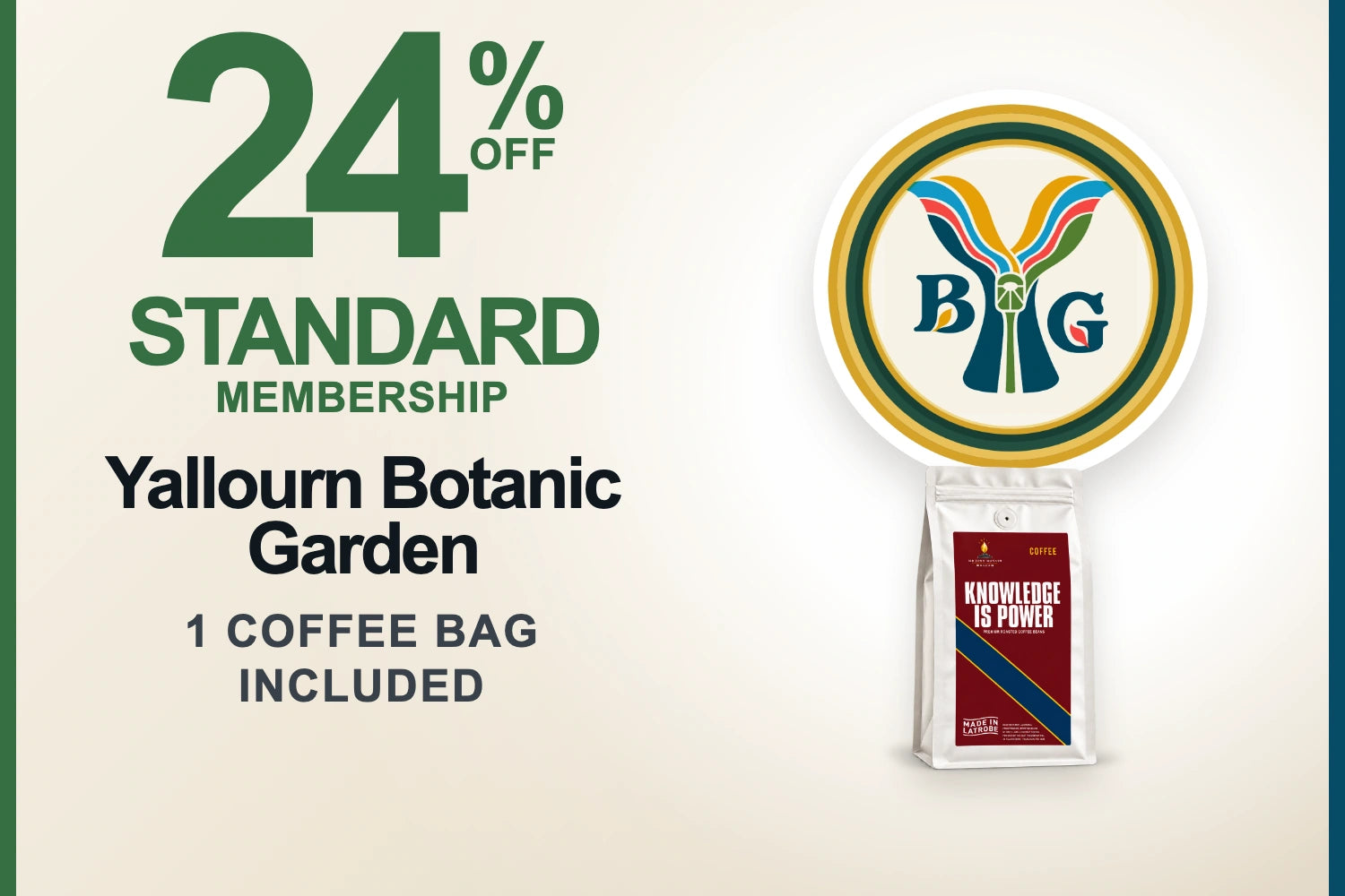 Garden Standard Membership with one Signature coffee bag, 24 percent off, $75